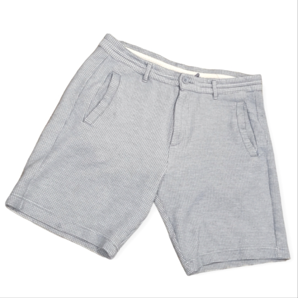 Zara Knit Mens Blue And White Shorts Size Large